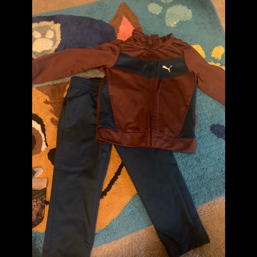 2pc puma toddler boys sweatsuit